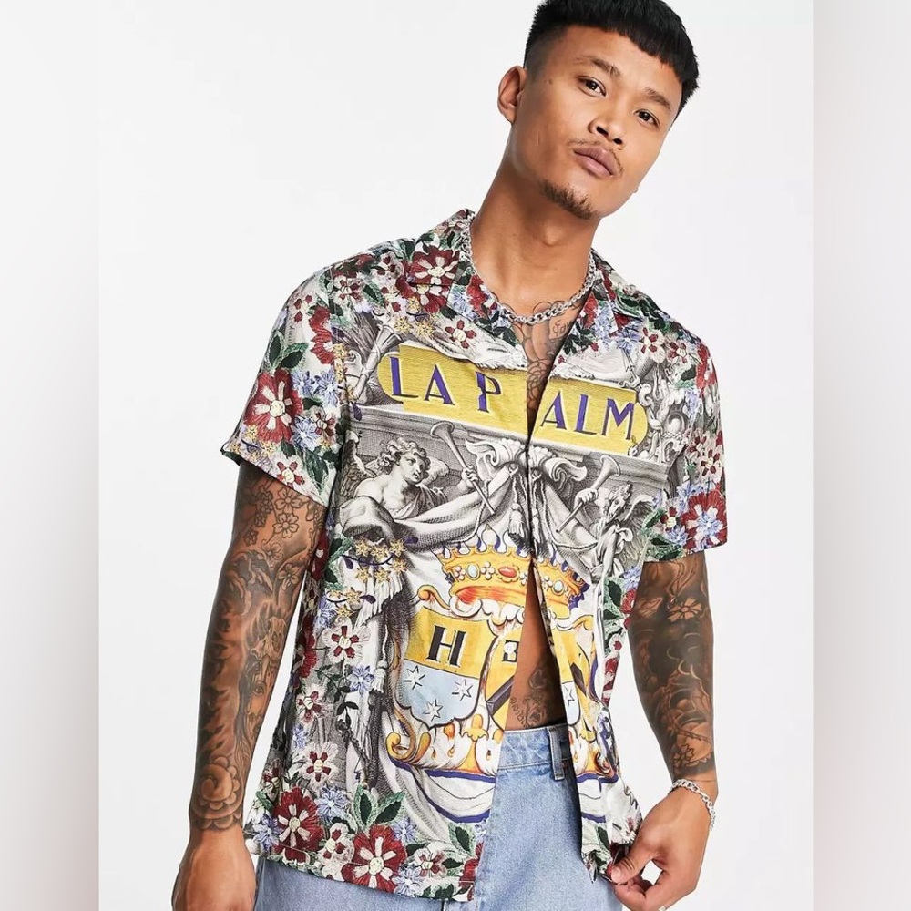 Floral Graphic Short Sleeve Shirt